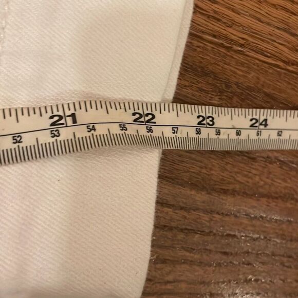 Anthropologie the Colette white crop wide leg jeans size 34p - Picture 7 of 13